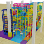 4 Level Colorful Adventure Play Structure