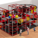 3 Level Red and Grey Generic Playground